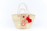 PANIER DOUBLE ANSES NATUREL Karimarrakech - 55cm x 37cm